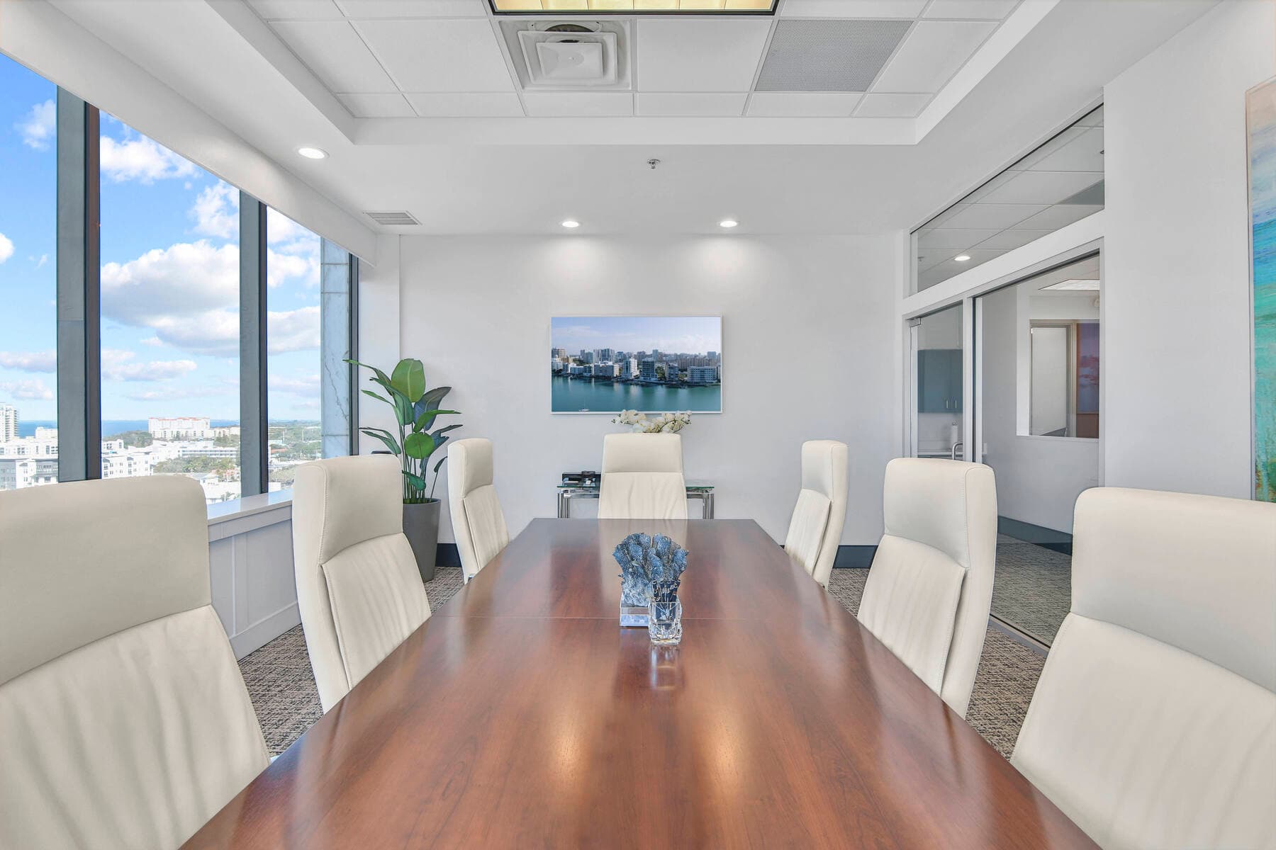 Developers Title conference room overlooking Sarasota Bay